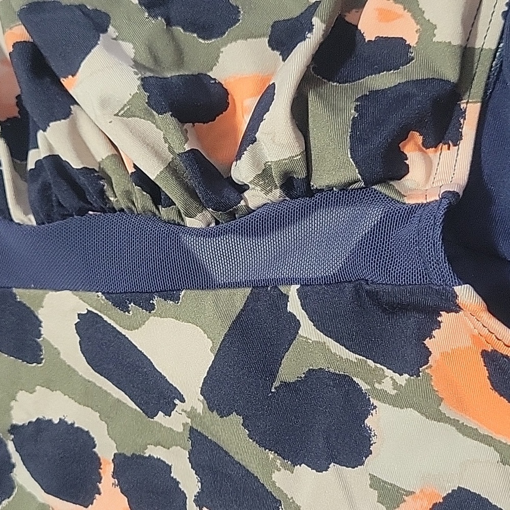 DKNY  Navy Leopard Print  One Piece Swimsuit 12 - Picture 6 of 13